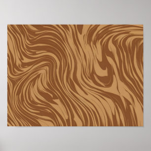 Seamless Wood Grain Vector Pattern Poster