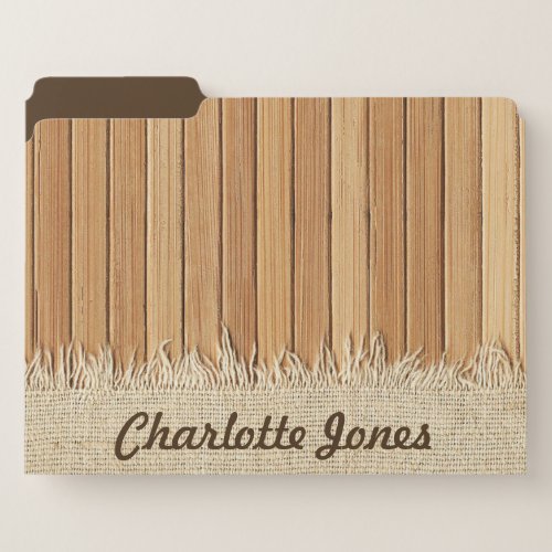 Seamless Wood Pattern  Burlap Texture Custom Name File Folder