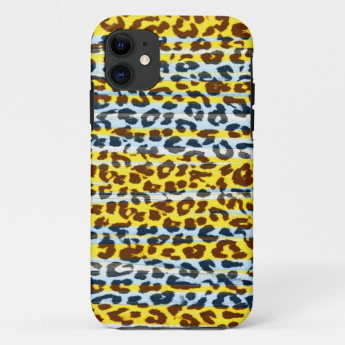 Seamless yellow animal skin texture of leopard iPhone 11 case