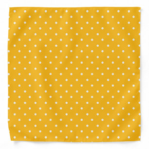 Seamless yellow-orange polka dot pattern bandana