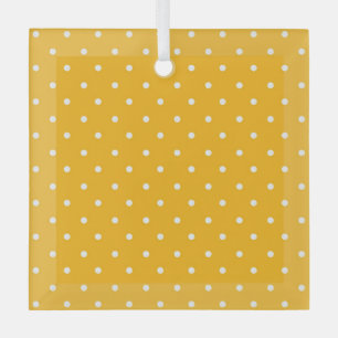 Seamless yellow-orange  polka dot  pattern  glass ornament