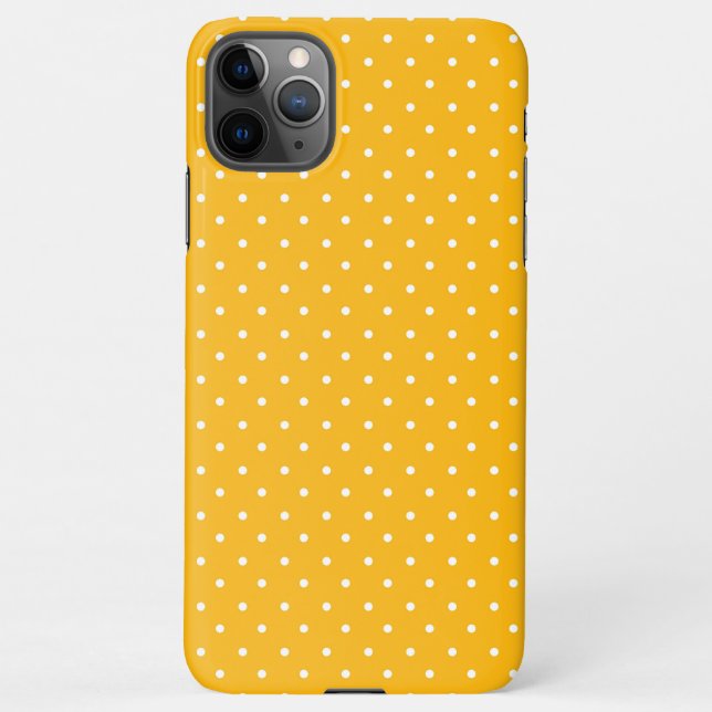 Seamless yellow-orange  polka dot  pattern  iPhone case (Back)