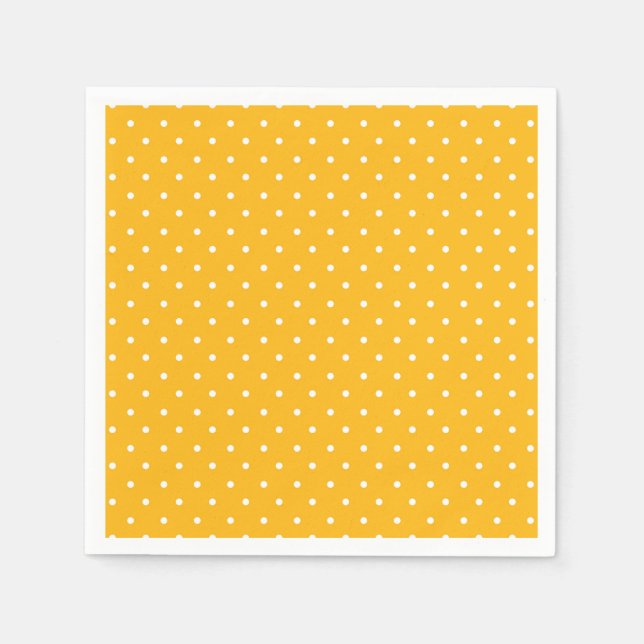Seamless yellow-orange  polka dot  pattern  napkins (Front)