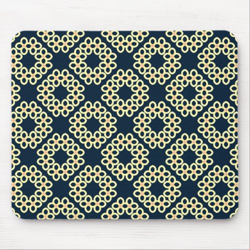 Seamless yellow pattern on desk mat mouse pad