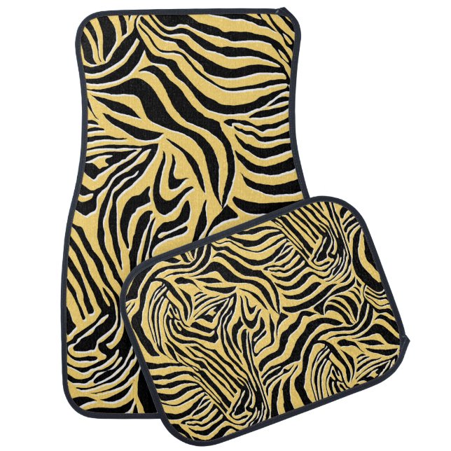 Seamless zebra pattern, animal. wallpaper,abstract car floor mat (Set)