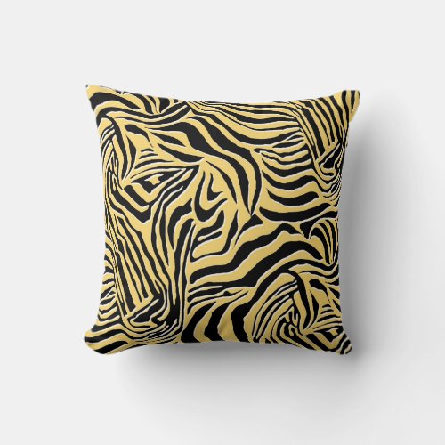 Seamless zebra pattern animal wallpaperabstract throw pillow