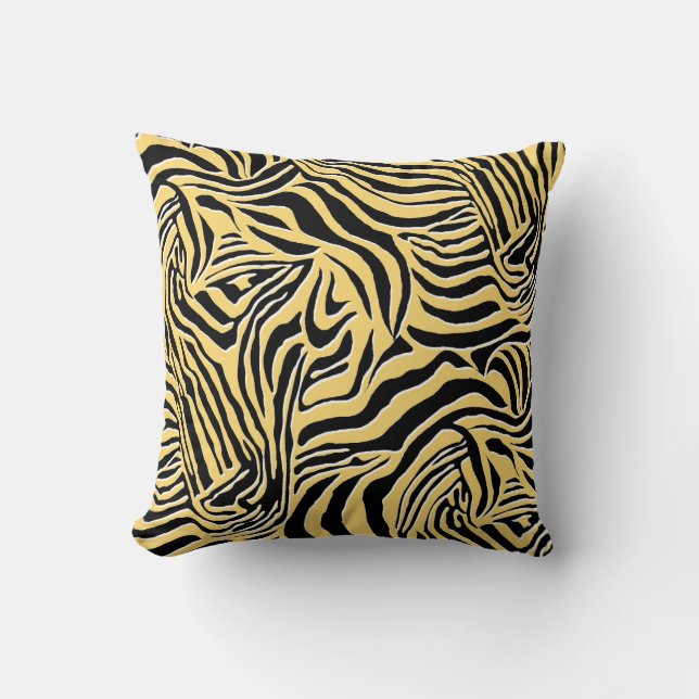 Seamless zebra pattern, animal. wallpaper,abstract throw pillow (Front)