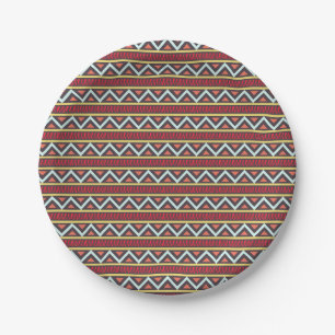 Seamless zigzag African seamless pattern Paper Plates