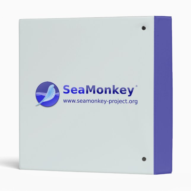 SeaMonkey Project - Horizontal Logo 3 Ring Binder (Back/Spine)