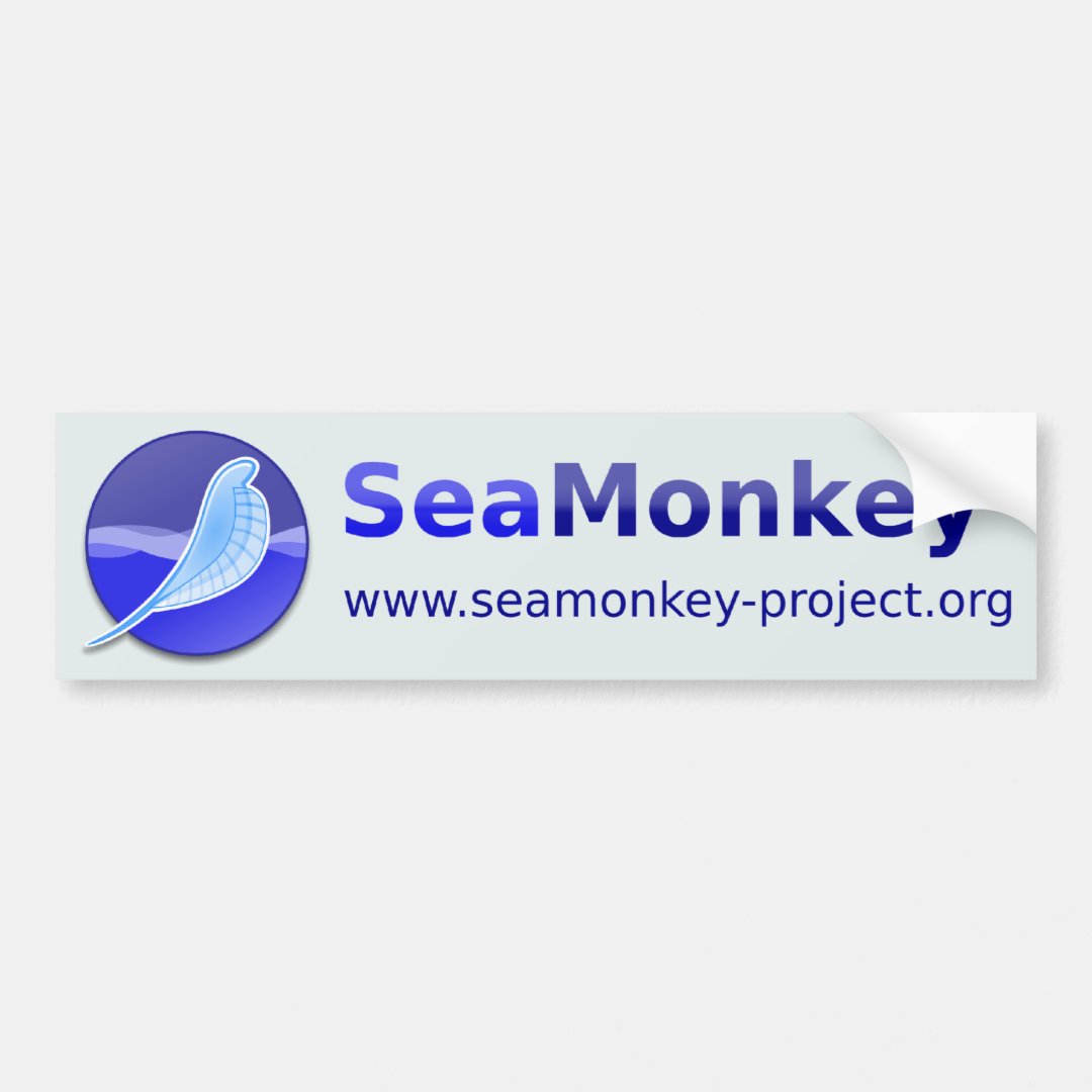 SeaMonkey Project - Horizontal Logo Bumper Sticker | Zazzle