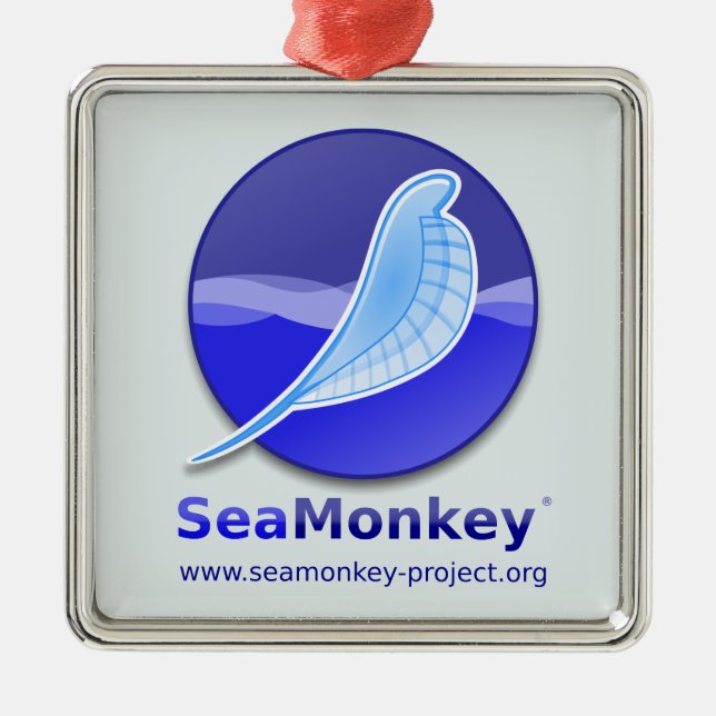SeaMonkey Project - Vertical Logo Metal Ornament (Front)