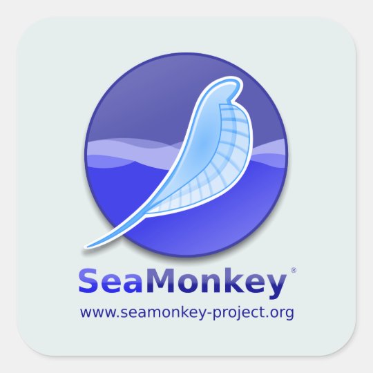 SeaMonkey Project - Vertical Logo Square Sticker | Zazzle.com