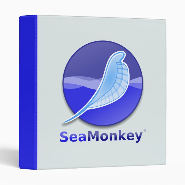 SeaMonkey Text Logo 3 Ring Binder (Front/Spine)