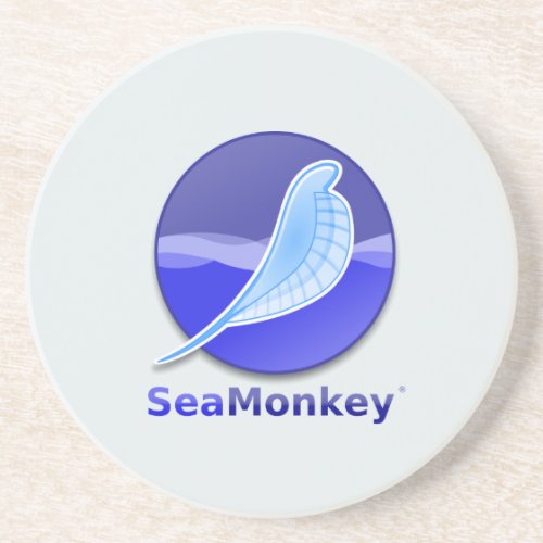 SeaMonkey Text Logo Drink Coaster