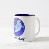 SeaMonkey Text Logo Two-Tone Coffee Mug (Front Right)