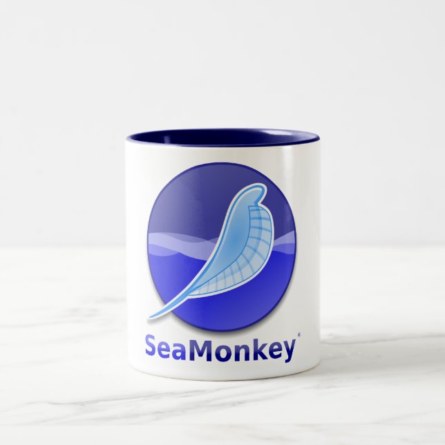 SeaMonkey Text Logo Two-Tone Coffee Mug (Center)