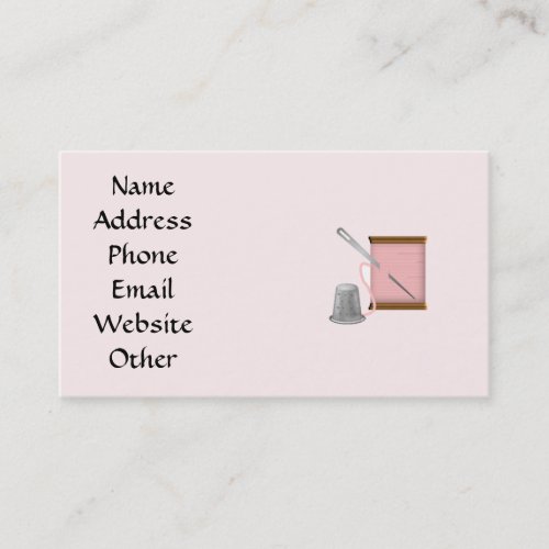 Seamstress Arts and Crafts Business Card