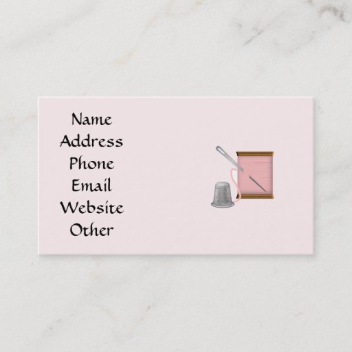 Customizable Seamstress Arts and Crafts Business Card