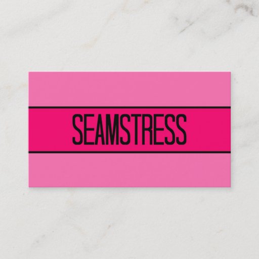 Customizable Seamstress Baby and Hot Pink Business Card