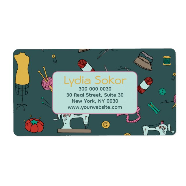 Seamstress Boutique Tailoring Shipping Label (Front)