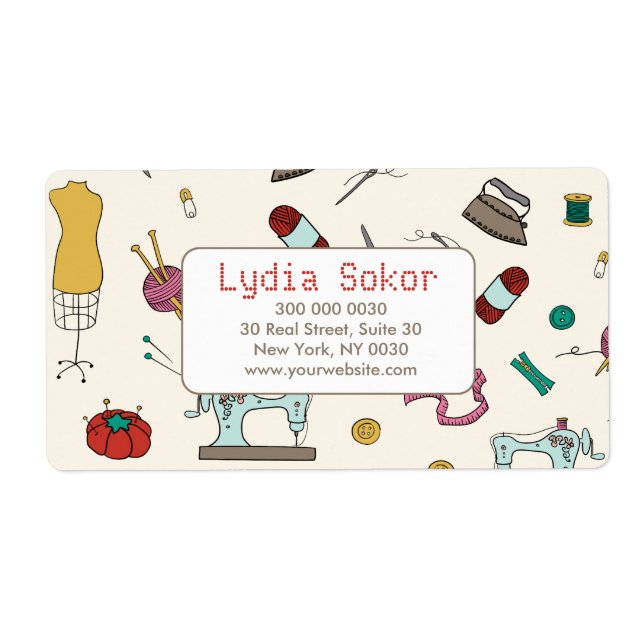 Seamstress Boutique Tailoring Shipping Label (Front)