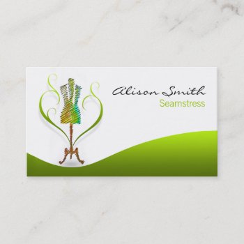 Seamstress Business Card by KeyholeDesign at Zazzle