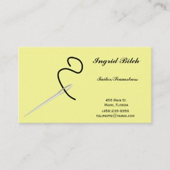 Seamstress Business Card by Lilleaf at Zazzle