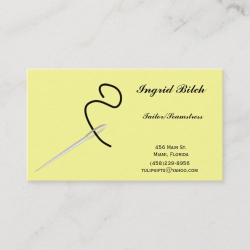 Seamstress Business Card