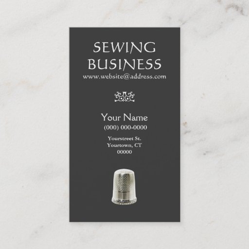 Customizable Seamstress  Business Card