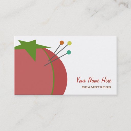 Customizable Seamstress Business Card - Pin Cushion