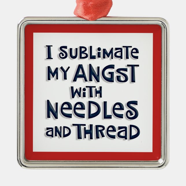 Seamstress Christmas Metal Ornament (Front)