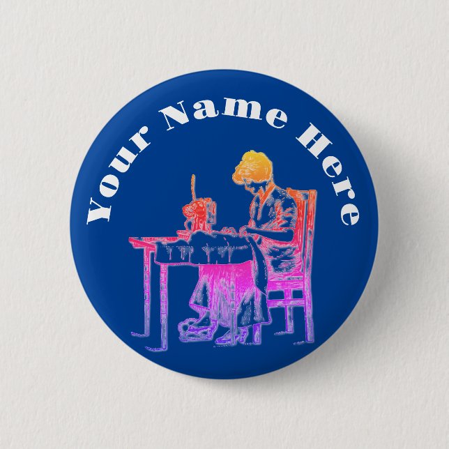 Seamstress design button (Front)