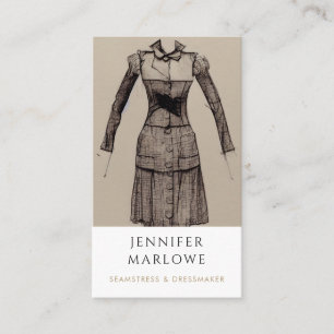 Seamstress Dressmaker Tailor Business Card