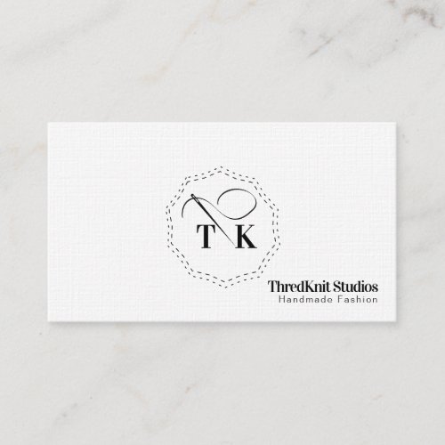 Seamstress Embroidery Tailor Fashion Needle Logo Business Card