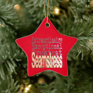 Seamstress Extraordinaire Ceramic Ornament