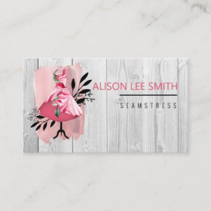 Seamstress Hand sewn Dressmaker Business Card