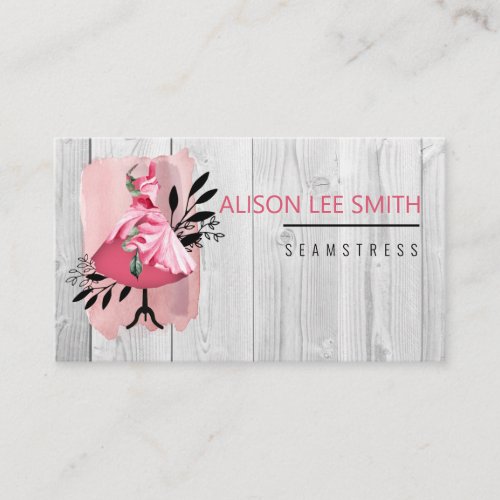 Seamstress Hand sewn Dressmaker Business Card