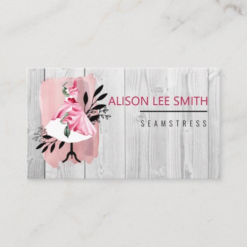 Seamstress Hand sewn Dressmaker Business Card