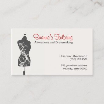 Seamstress Mannequin Mannequin Business Card | Zazzle