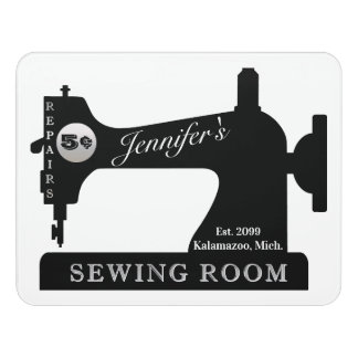Seamstress Quilter Sewing Gift Sewing Machine Room Door Sign