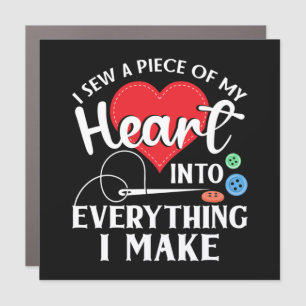 Seamstress Quilting Knitting Car Magnet