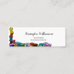 Seamstress quilting sewing tailor dressmaker mini business card