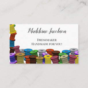 Seamstress sewing dressmaker tailor handmade business card