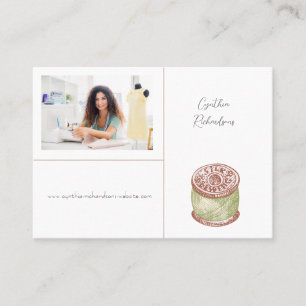 Seamstress sewing handmade dressmaking photo business card