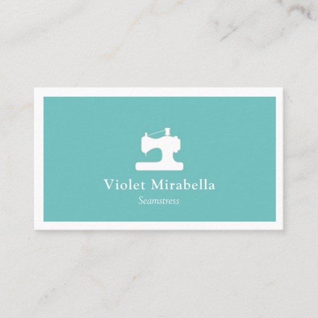 Seamstress Sewing Machine Business Card (Front)