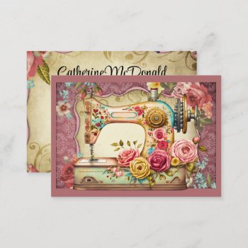 Seamstress Sewing Tailor Business Card by sharonrhea at Zazzle