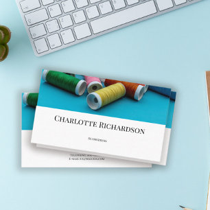 Seamstress sewing tailor dressmaker custom business card