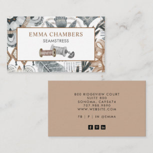 Seamstress Tailor Business Card