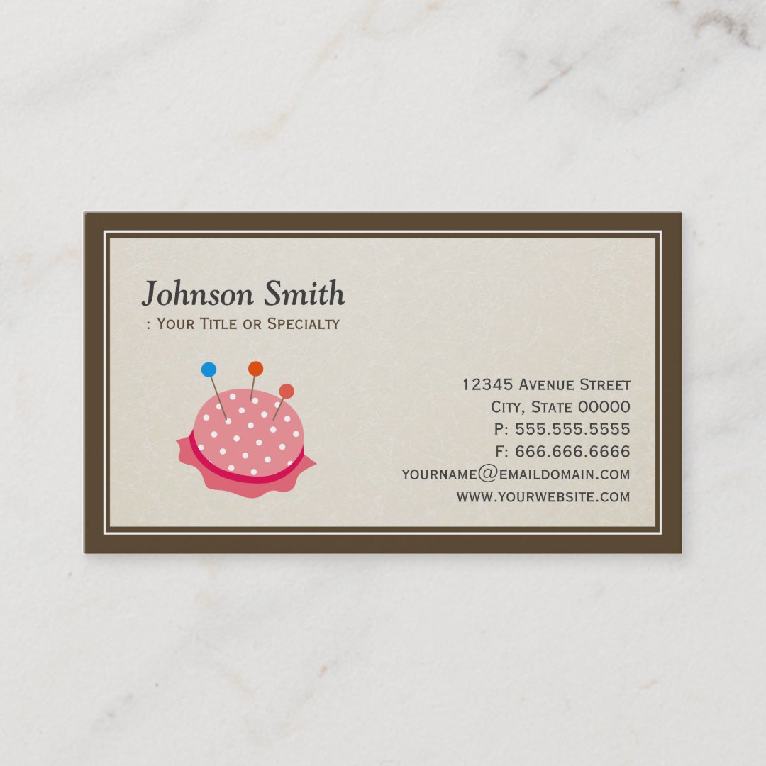 Seamstress Tailor - Cut Sewing Thread Kit Business Card | Zazzle