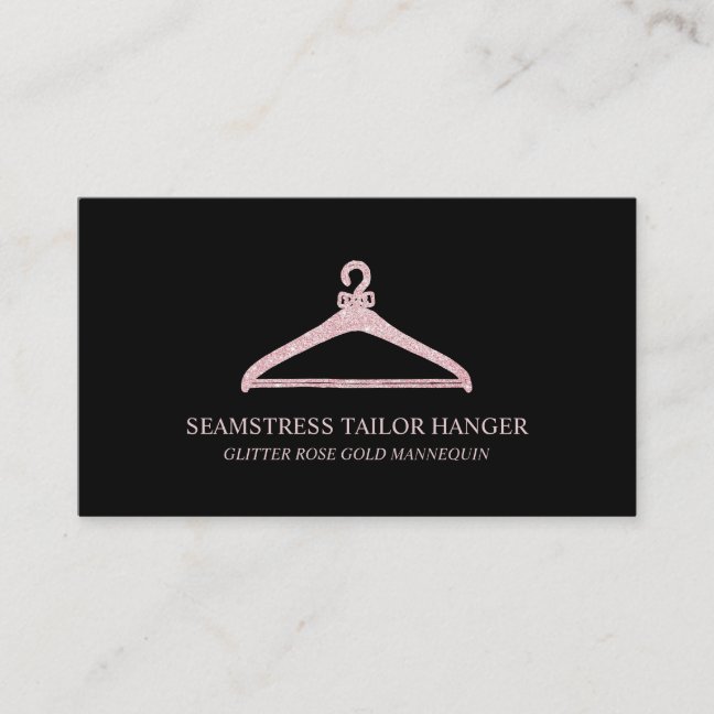 Seamstress Tailor Hanger Business Card